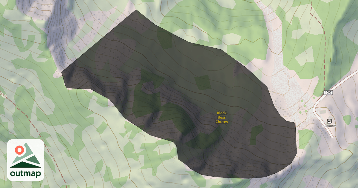 Map of Black Bess Chutes