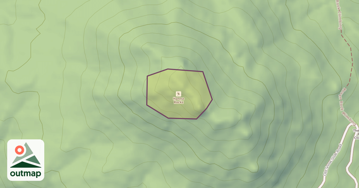 Map of Hanna Rocks