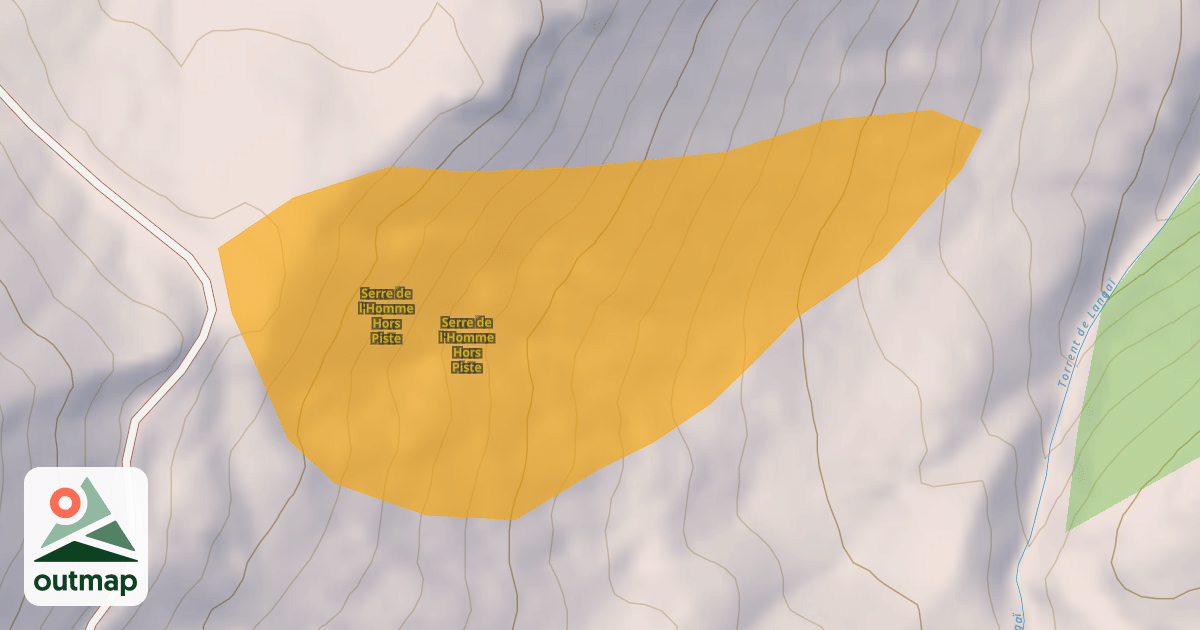 Map of Serre de l'Homme Hors Piste