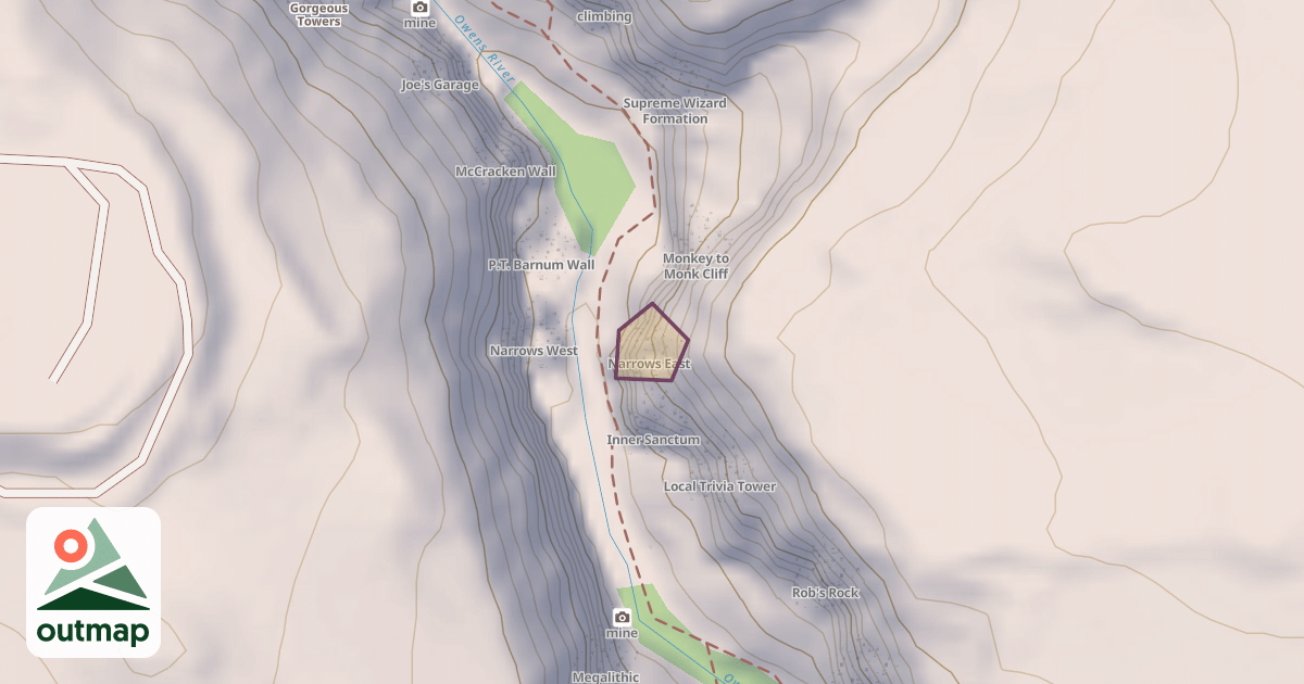 Map of Narrows East