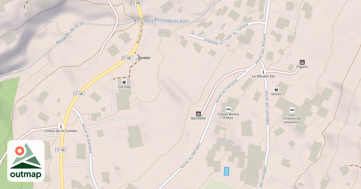 Map of Espace Luge