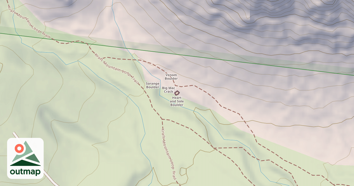 Map of Heart and Sole Boulder