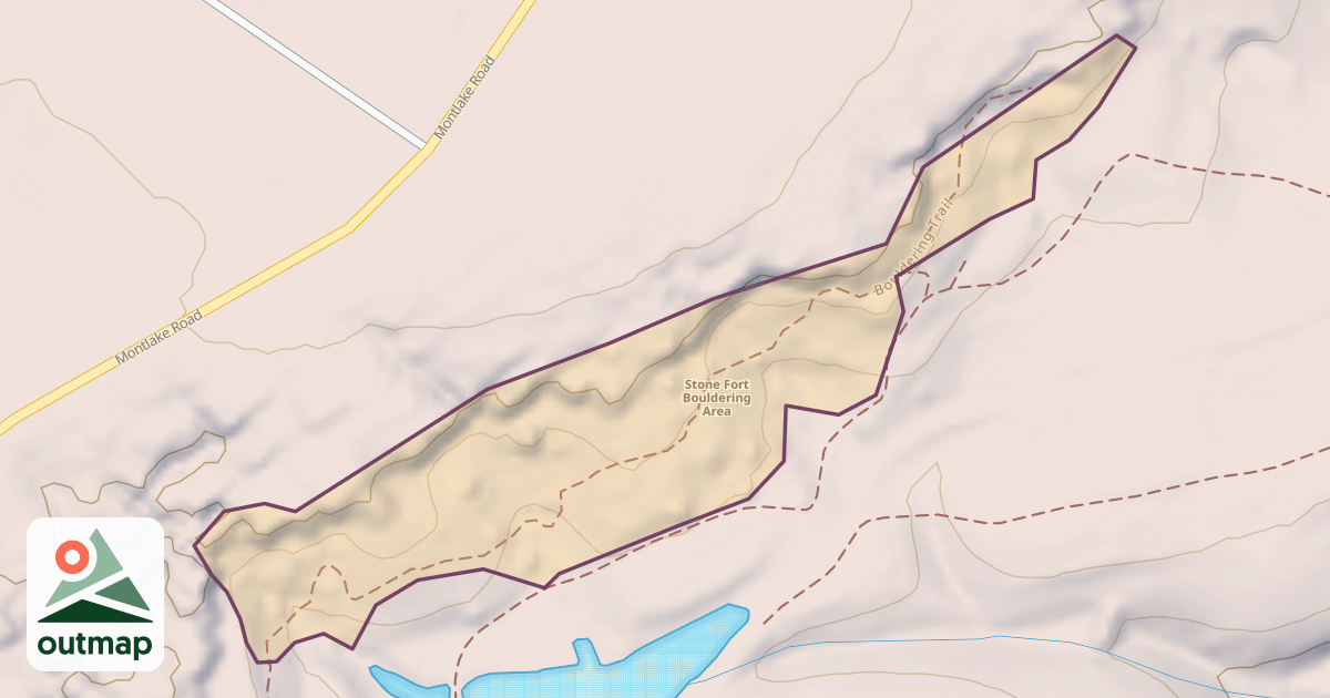 Map of Stone Fort Bouldering Area