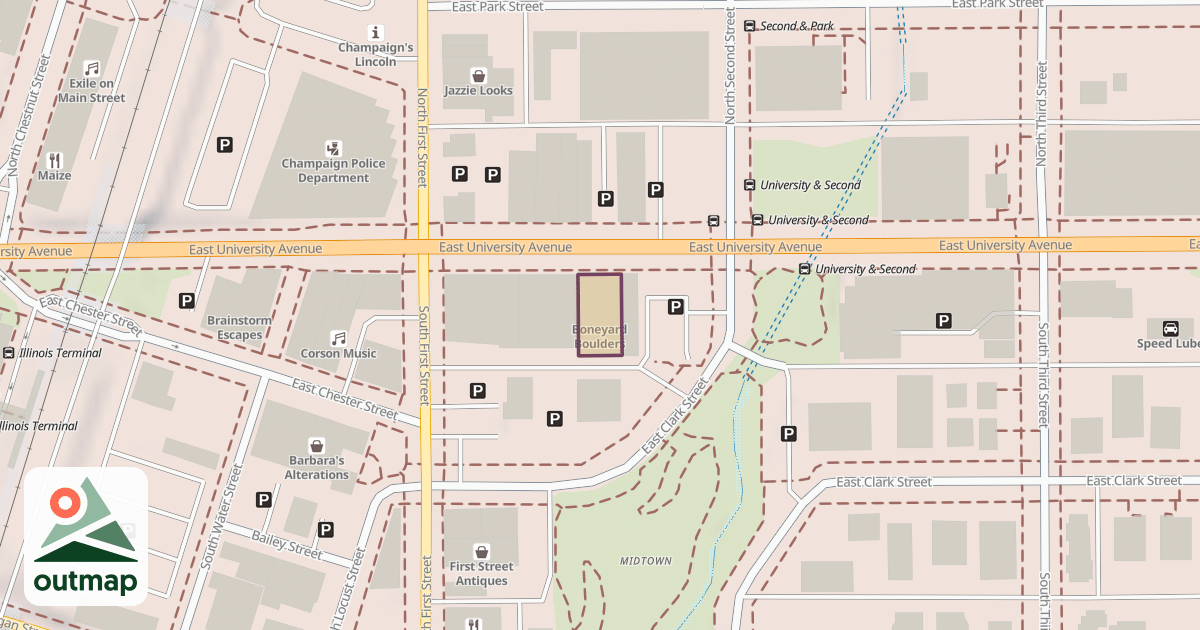 Map of Boneyard Boulders