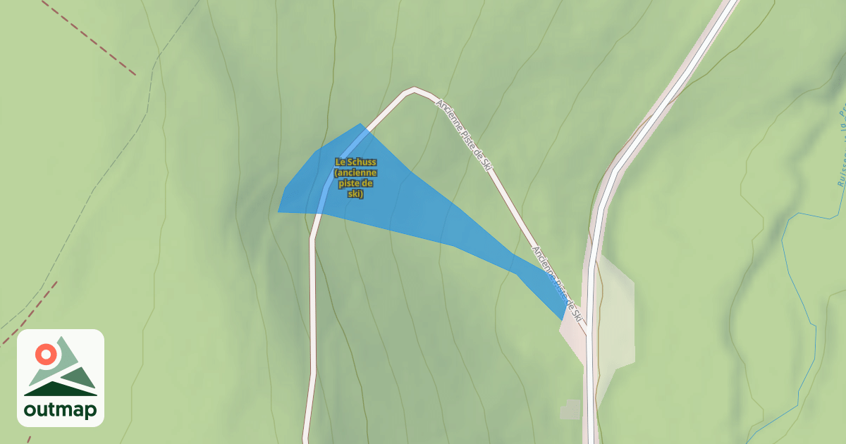 Map of Le Schuss (ancienne piste de ski)