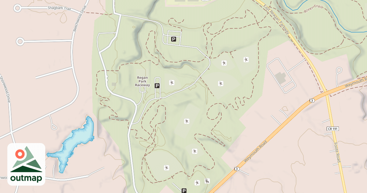 Map of Reagan Park Trail