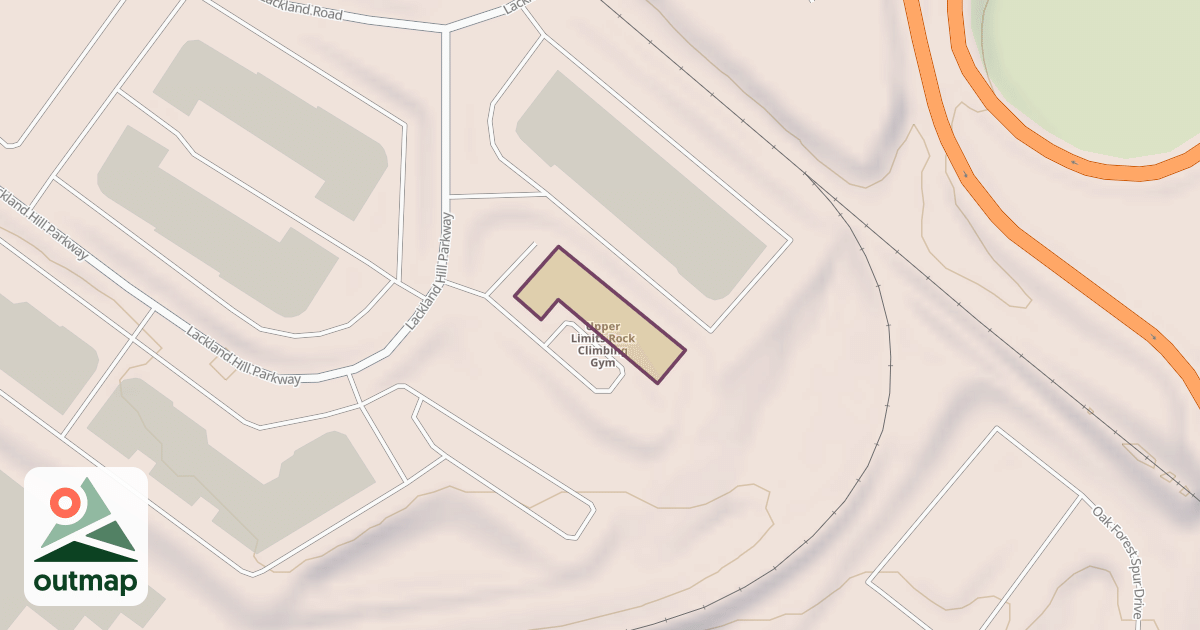 Map of Upper Limits Rock Climbing Gym