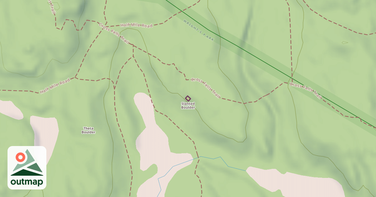 Map of Slanted Boulder