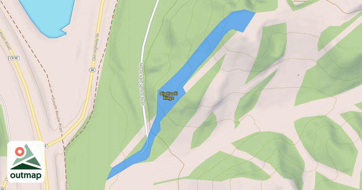 Map of Big Hawk Ridge