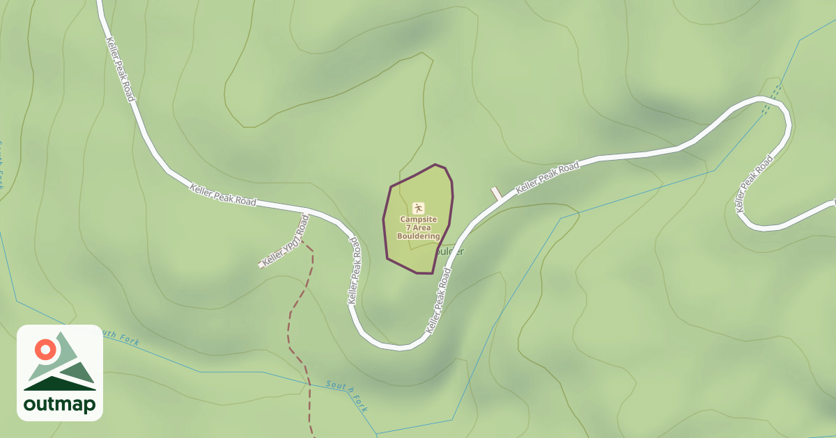 Map of Campsite 7 Area Bouldering
