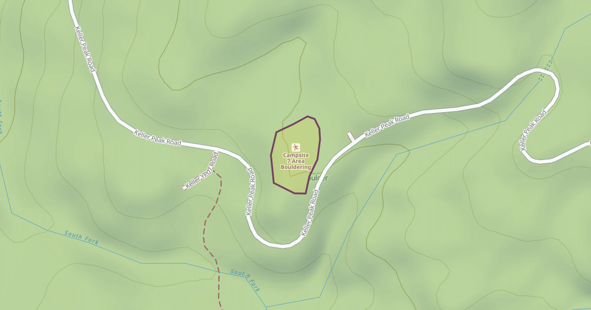 Map preview of Campsite 7 Area Bouldering