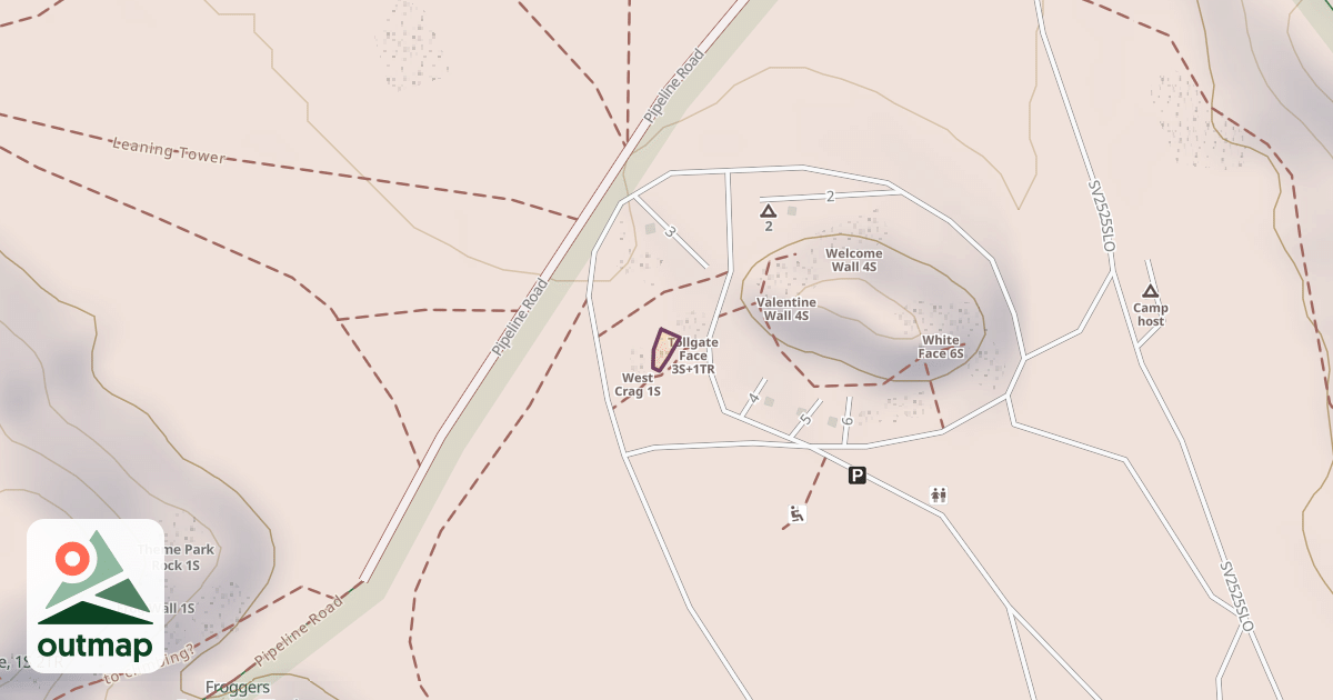 Map of Intersection Rocks 4S