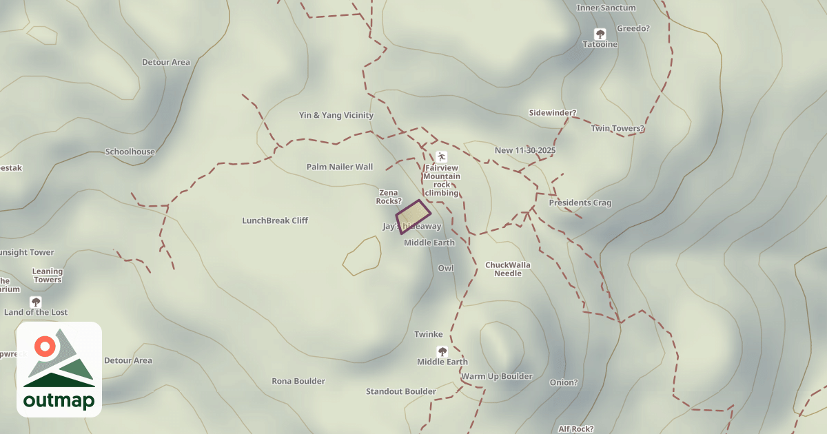 Map of Jay's hideaway