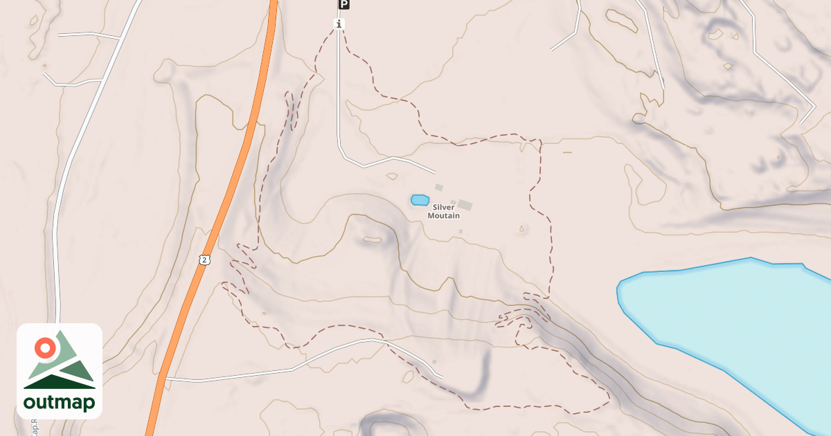 Map of Silver Mountain Hike & Bike Trail
