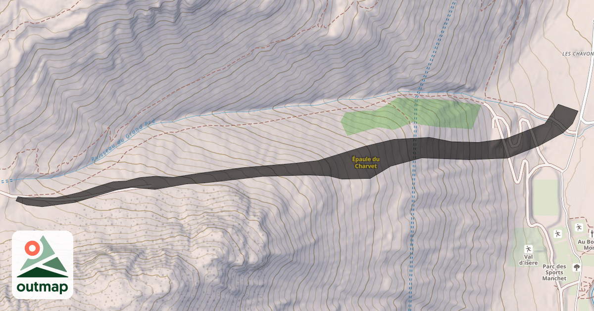 Map of Épaule du Charvet