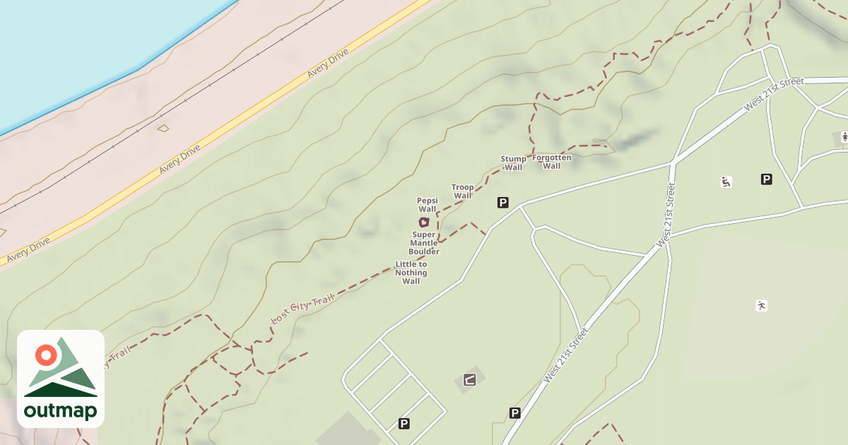 Map of Super Mantle Boulder