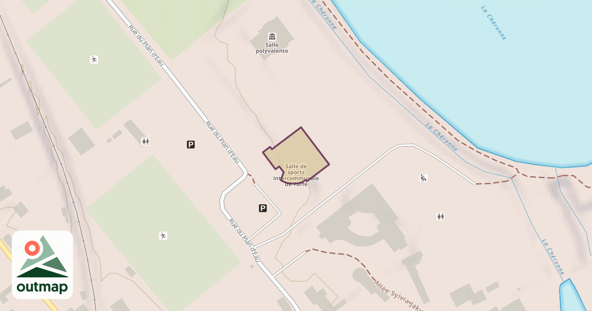 Map of Salle de sports intercommunale de Tuffé