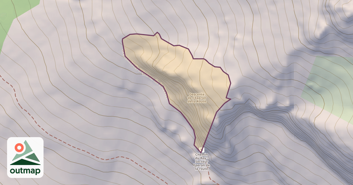 Map of Descente de l'Eperon de la Route
