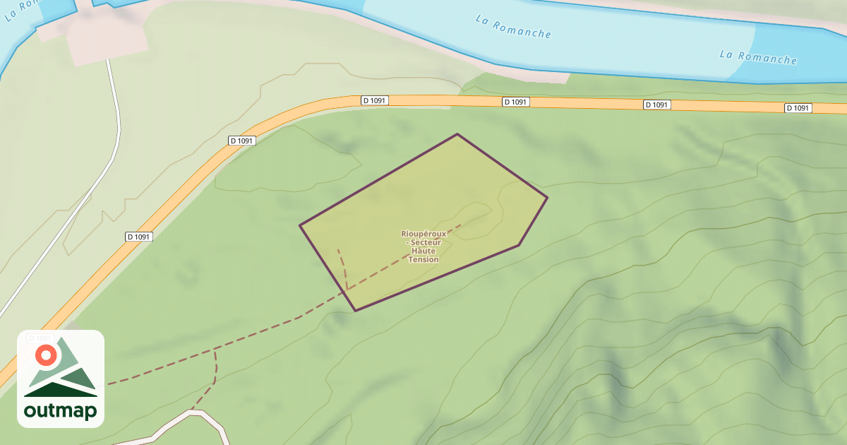Map of Rioupéroux - Secteur Haute Tension
