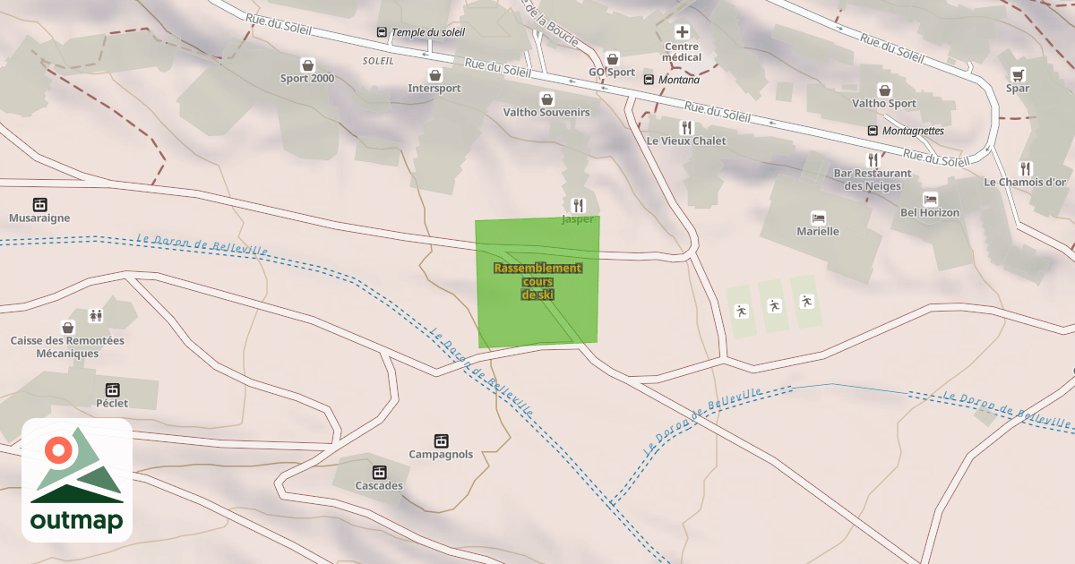 Map of Rassemblement cours de ski
