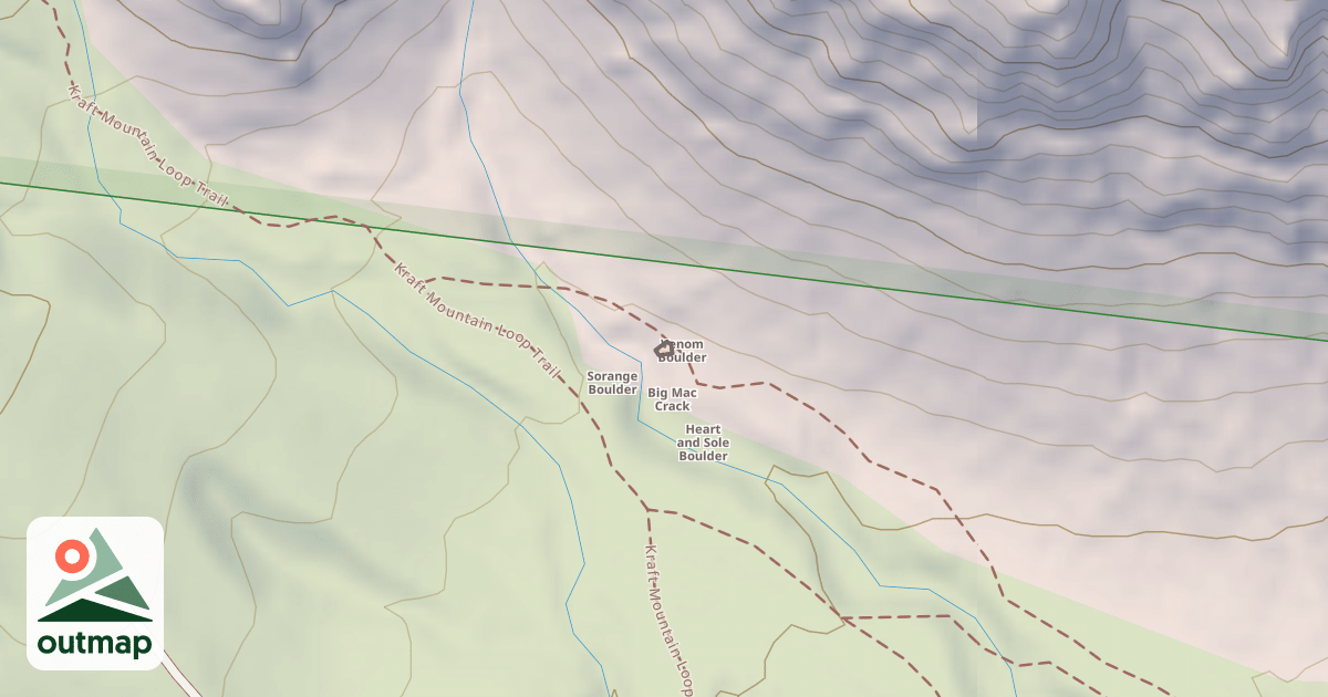 Map of Climbing Boulder