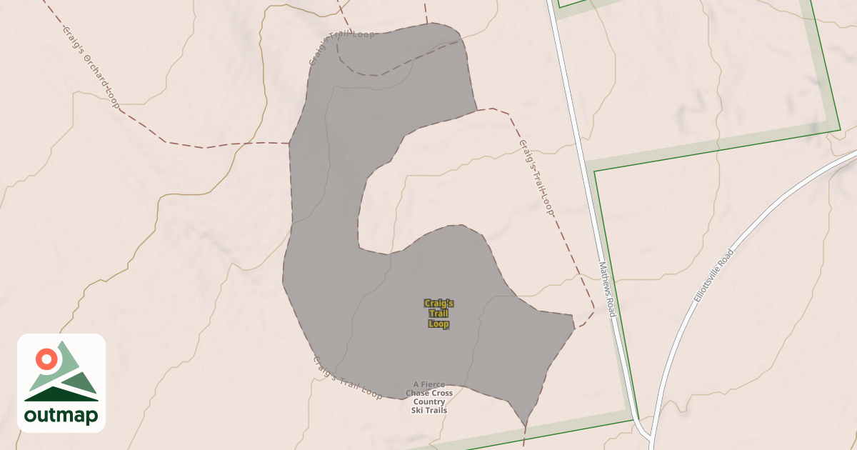 Map of Craig's Trail Loop