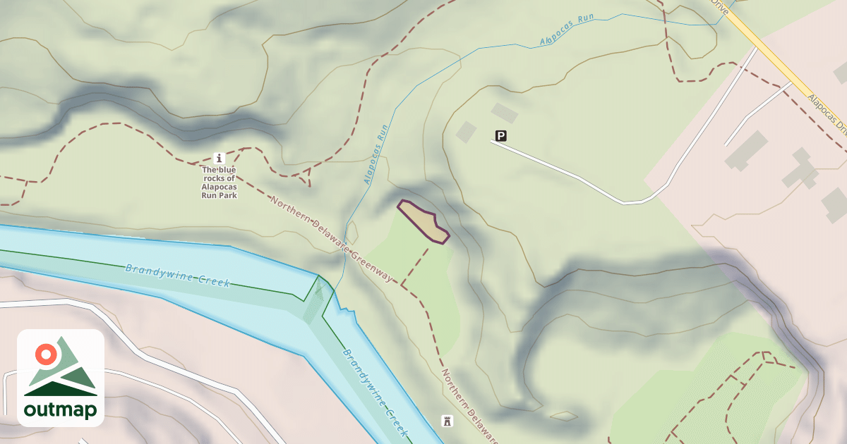 Map of Alapocas Rock Climbing Wall
