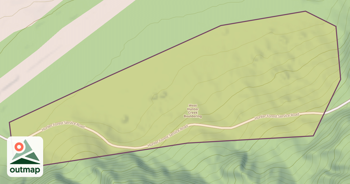 Map of West Hunter Creek Bouldering