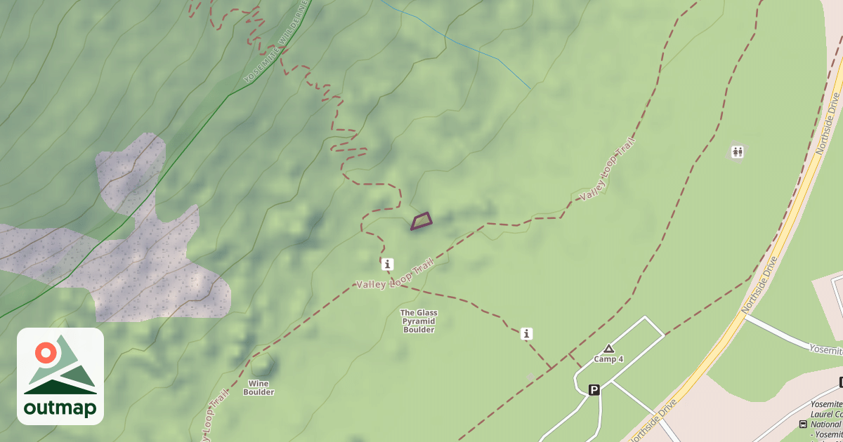 Map of Bachar Cracker Boulder