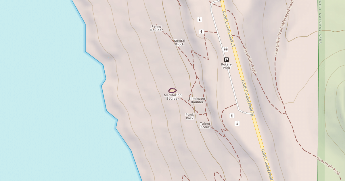 Map preview of Meditation Boulder