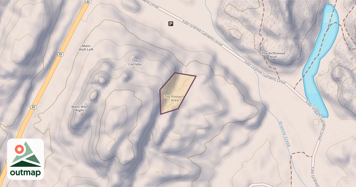 Map of The Pinnacle Area