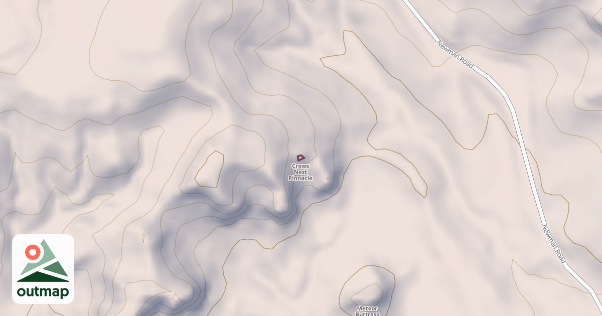 Map of Crows Nest Pinnacle