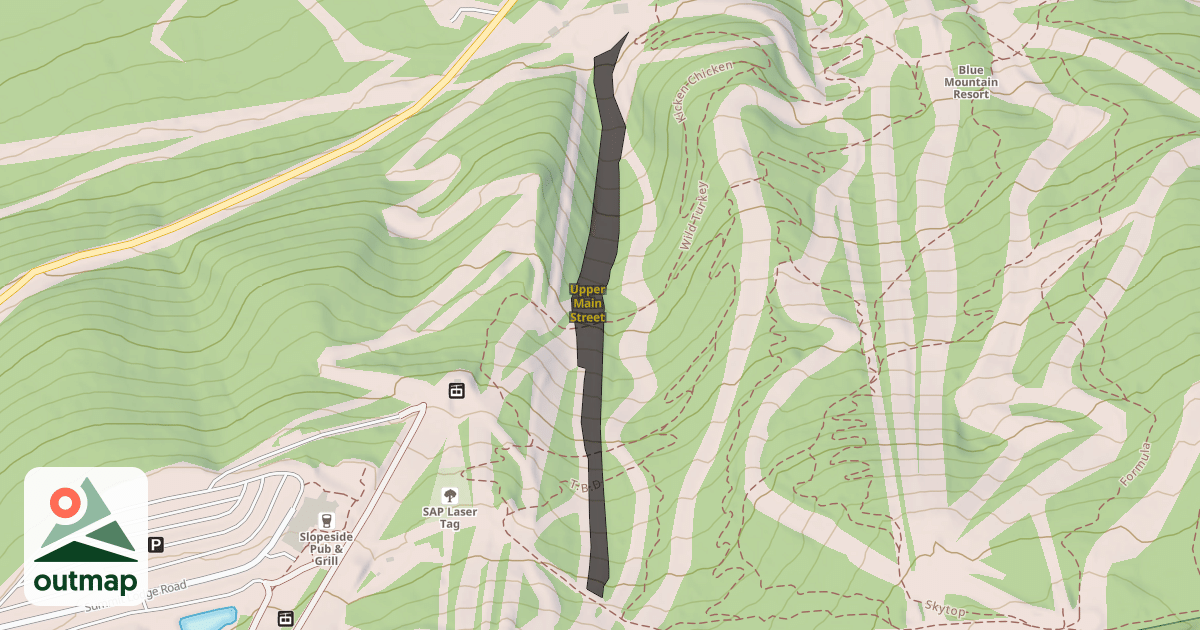 Map of Upper Main Street