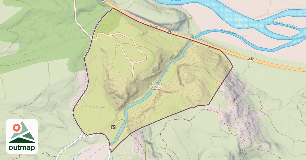 Map of The Box Recreation Area