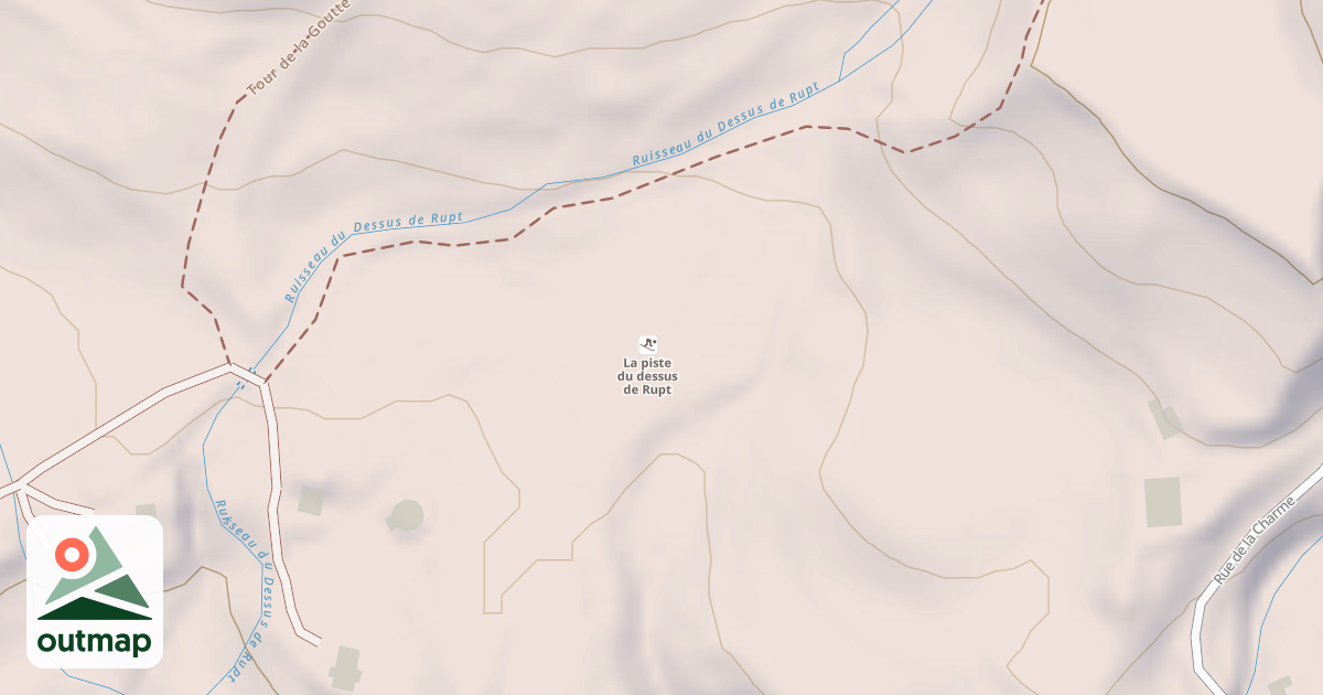 Map of La piste du dessus de Rupt