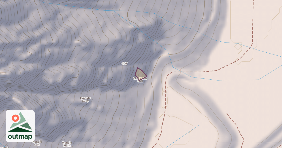 Map of Cliff Notes Cliff