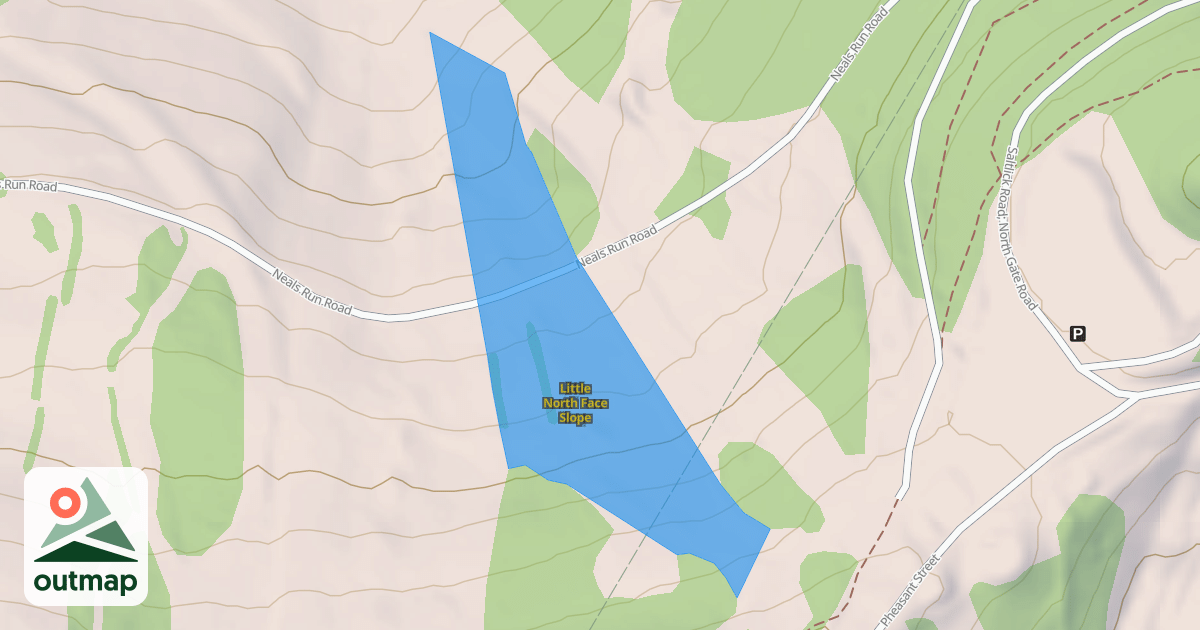 Map of Little North Face Slope