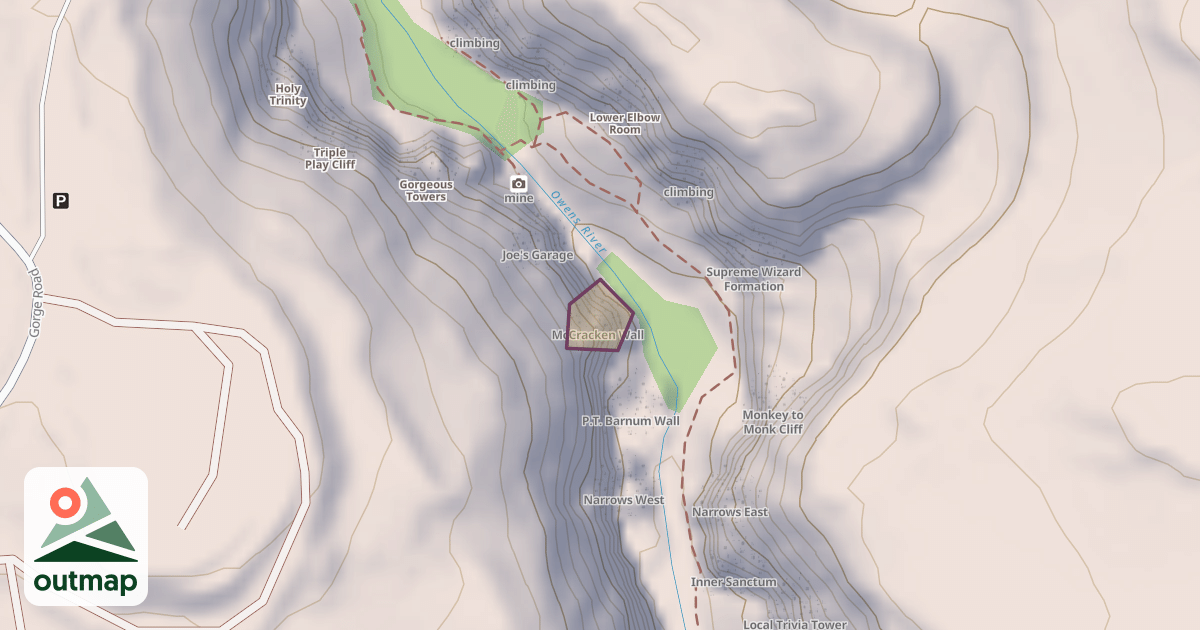Map of McCracken Wall