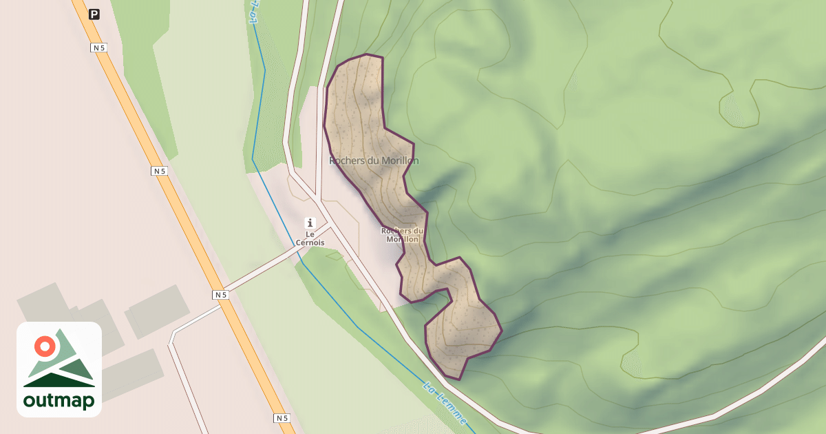 Map of Rochers du Morillon