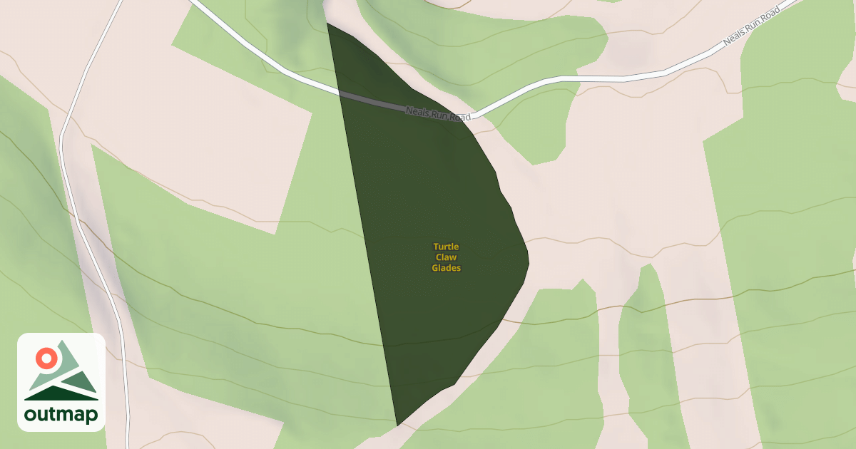 Map of Turtle Claw Glades