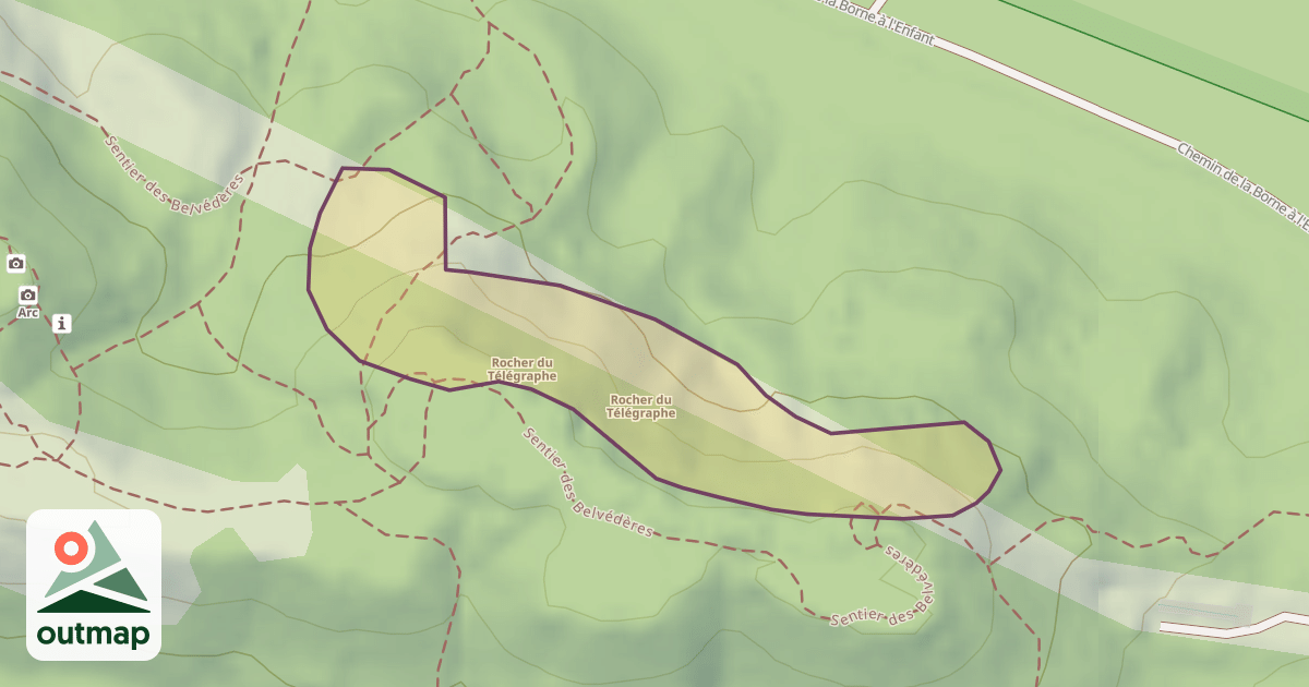 Map of Rocher du Télégraphe