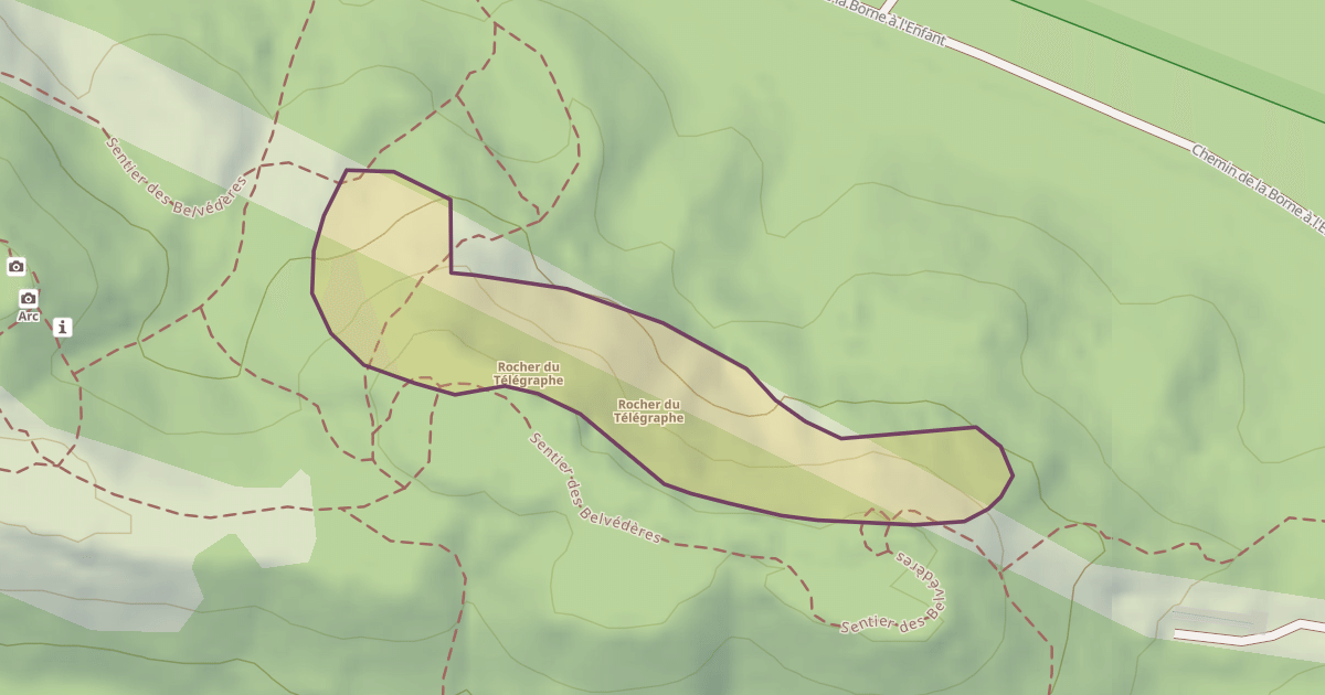 Map preview of Rocher du Télégraphe