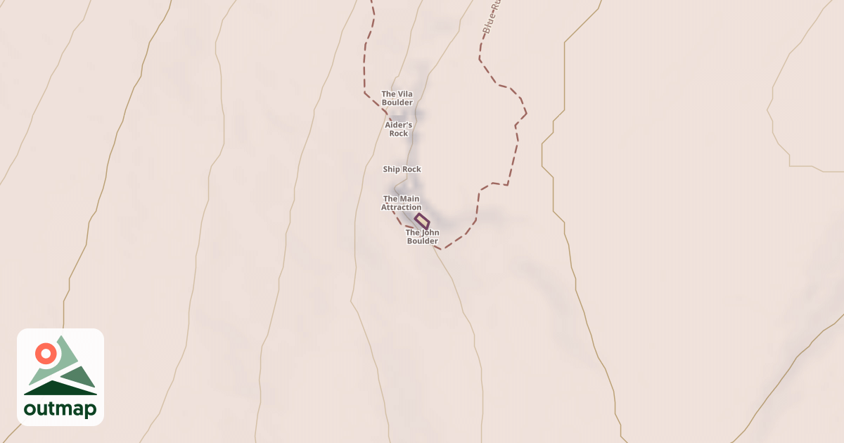 Map of The John Boulder