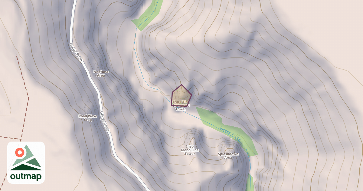 Map of Truck Tire Graveyard Tower