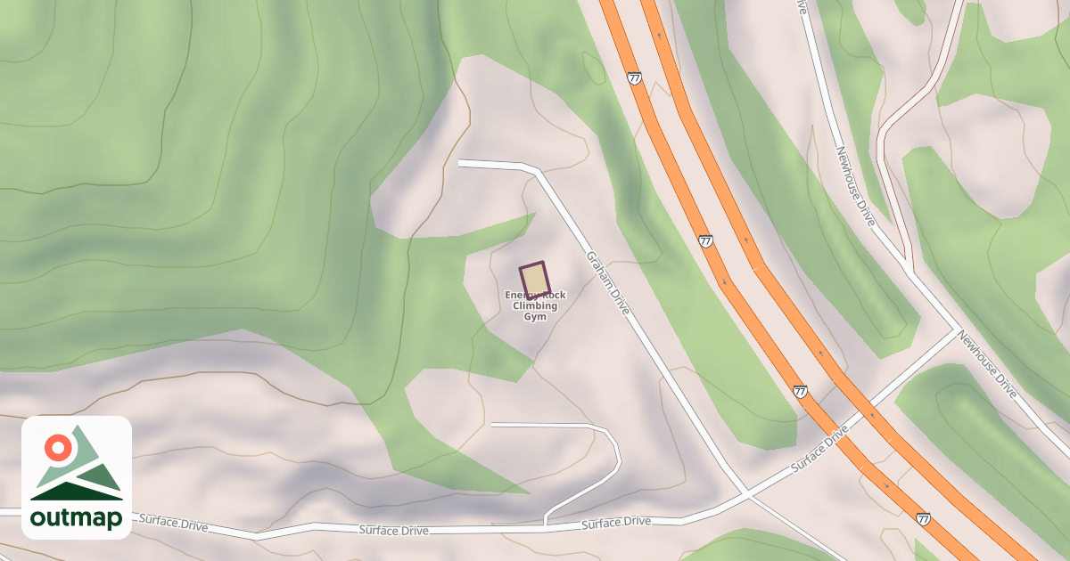 Map of Energy Rock Climbing Gym