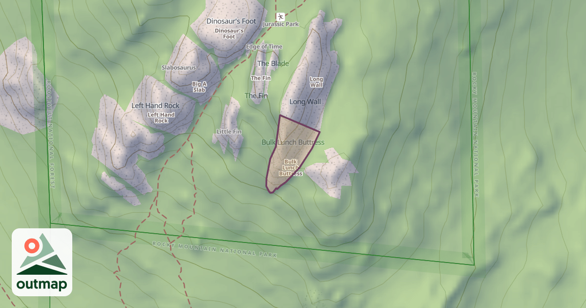 Map of Bulk Lunch Buttress