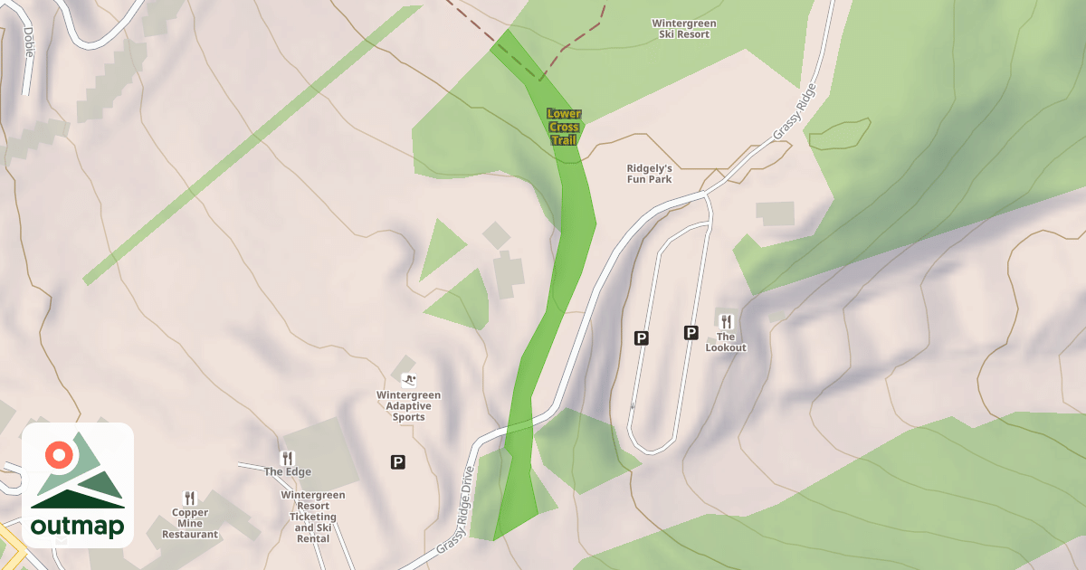 Map of Lower Cross Trail