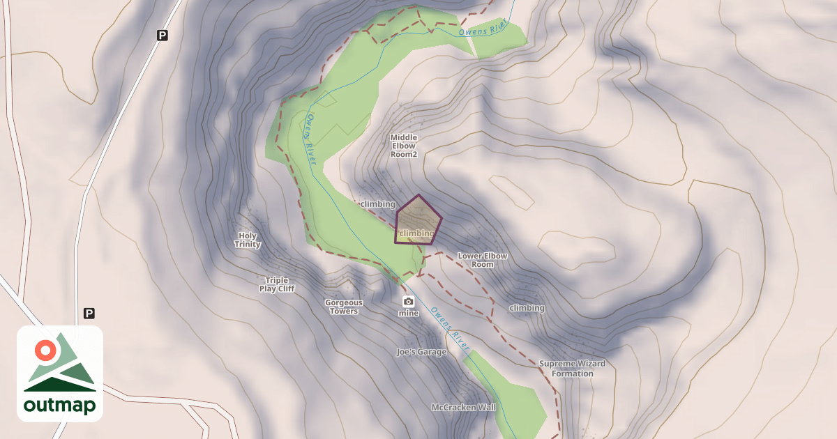 Map of climbing
