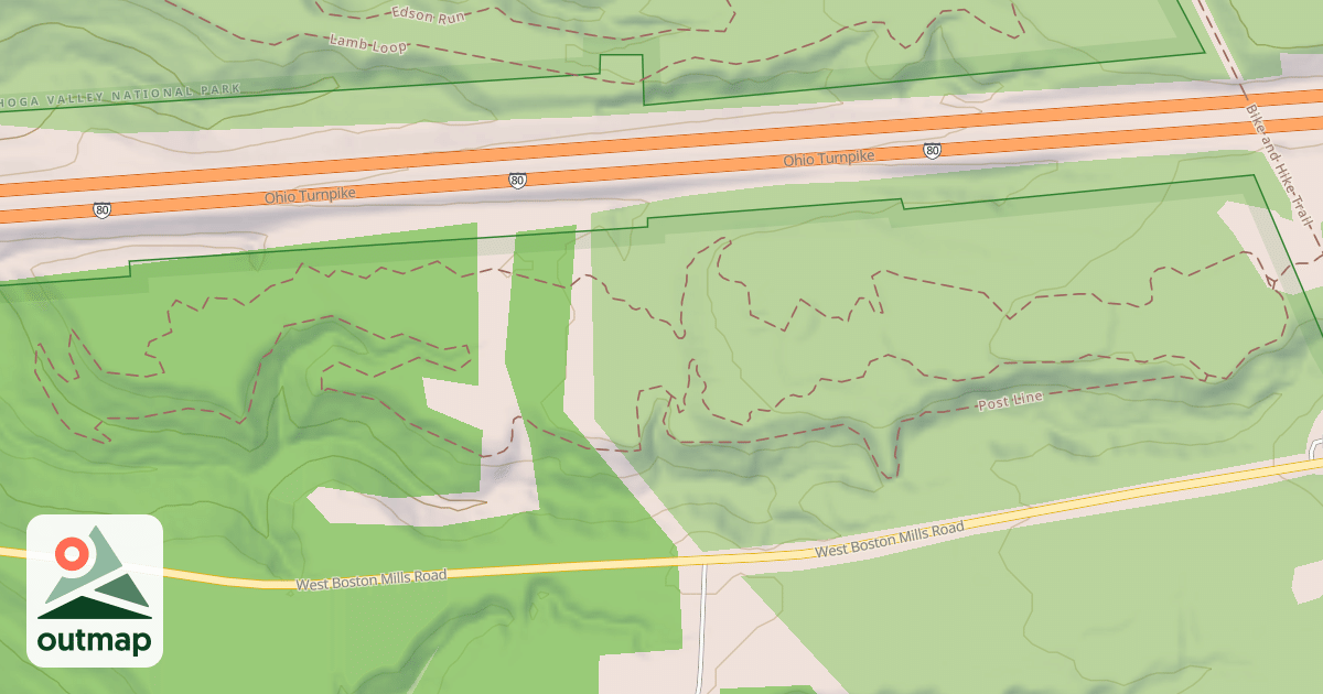 Map of East Rim Trail