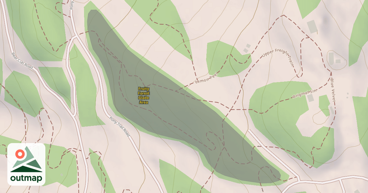Map of Fruity Forest Glade Area